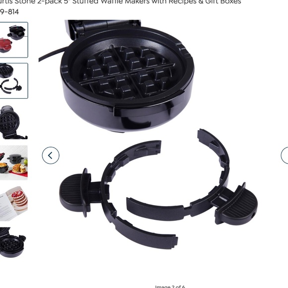 Curtis Stone Stuffed Waffle Maker w/ Recipes - New in Box - Picture 4 of 16